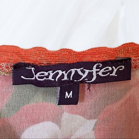 Jennyfer (M) Hibiscus Print Y2K Floral Slip - Picture 7 of 9